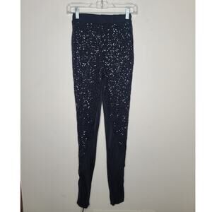 Weissman Dance black sequin sparkle leggings pants - MEDIUM